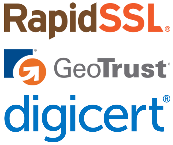 Digicert RapidSSL GeoTrust SSL certificates image group