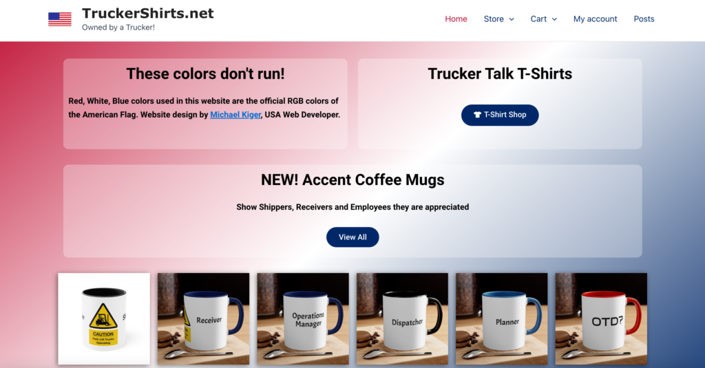 truckershirts.net screenshot